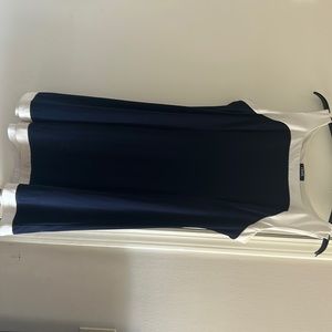 Chaps navy and white casual dress